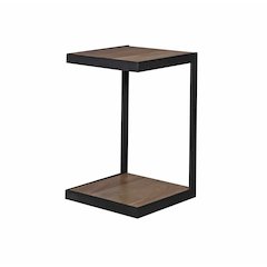 Manzanita Live Edge Solid Acacia Wood End Table, Natural (Set of 2)