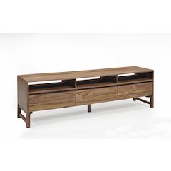 Porter Designs Urban Solid Sheesham Wood TV Stand, Brown