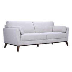 Flanders Wood Trim Upholstered Sofa, Gray