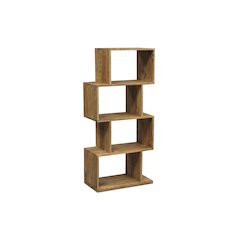 Porter Designs Urban Solid Sheesham Wood 4 Shelf Bookcase, Natural