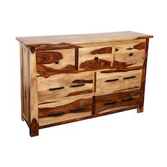 Porter Designs Kalispell Solid Sheesham Wood Dresser, Natural