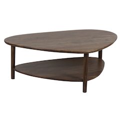 Noma Solid Acacia Wood Coffee Table, Brown