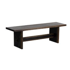 Porter Designs Udo Solid Wood Dining Bench, Black