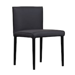 Rigel Full-Grain Leather Dining Chair, Gray (Set of 2)