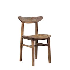 Porter Designs Fusion Solid Sheesham Wood Dining Chair, Natural (Set of 2)