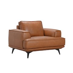 Pirelli Full-Grain Leather Chair, Brown