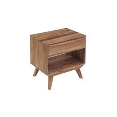 Porter Designs Fusion Solid Sheesham Wood Nightstand Table, Natural
