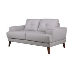 Porter Designs Anzio Top Quality Leather Loveseat, Cream