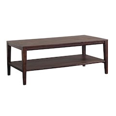 Porter Designs Fall River Solid Sheesham Wood Coffee Table, Gray