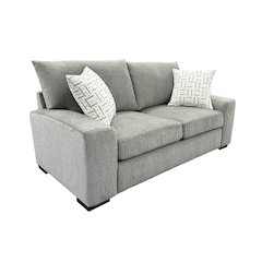 Clayton Modern Upholstered Loveseat, Gray