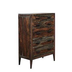 Porter Designs Fall River Solid Sheesham Wood Chest, Gray
