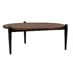Santiago Contemporary Solid Acacia Wood Coffee Table, Brown