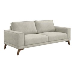 Jarrett Modern Upholstered Sofa, Cream