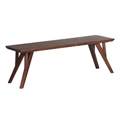 Porter Designs Portola Solid Acacia Wood Dining Bench, Brown