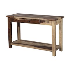 Porter Designs Taos Solid Sheesham Wood Console Table, Natural