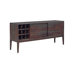 Porter Designs Fall River Solid Sheesham Wood Sideboard, Gray