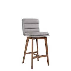 Castor Genuine Leather Dining Chair, Black (Set of 2)