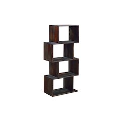 Porter Designs Fall River Solid Sheesham Wood Bookcase, Gray