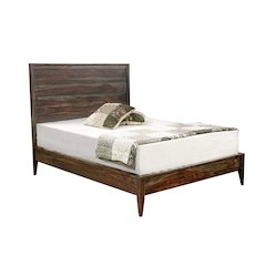 Porter Designs Fall River Solid Sheesham Wood Queen Bed, Gray
