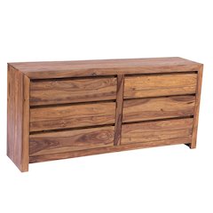 Porter Designs Urban Solid Sheesham Wood Dresser, Natural