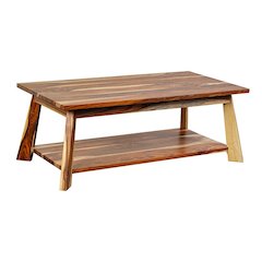 Porter Designs Kalispell Solid Sheesham Wood Coffee Table, Natural