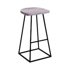 Porter Designs Clement Solid Wood 30" Bar Stool, White