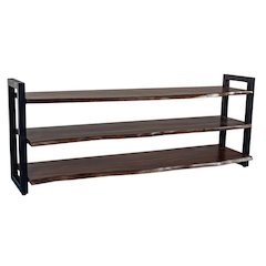 Porter Designs Manzanita Live Edge Solid Sheesham Wood TV Stand, Gray