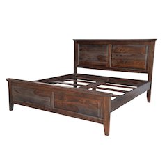 Porter Designs Sonora Solid Sheesham Wood King Bed, Gray