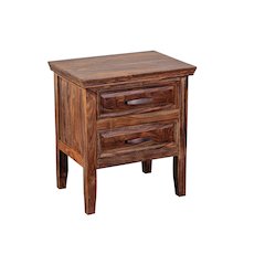 Porter Designs Sonora Solid Sheesham Wood Nightstand, Brown