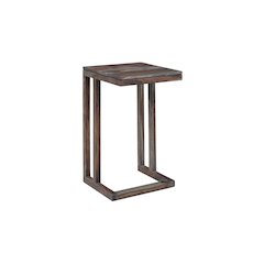 Porter Designs Fall River Solid Sheesham Wood End Table, Gray (Set of 2)