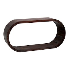 Porter Designs Ellipse Solid Acacia Wood Console Table, Brown