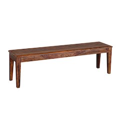 Porter Designs Sonora Solid Sheesham Wood Dining Bench, Brown