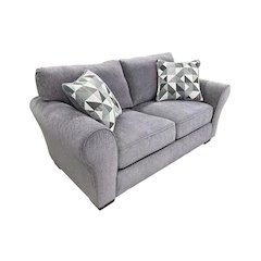 Porter Designs Savannah Soft Chenille Reversible Fabric Loveseat, Gray