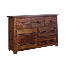 Porter Designs Kalispell Solid Sheesham Wood Dresser, Brown