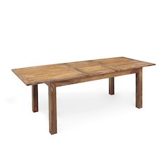 Urban Solid Sheesham Wood Butterfly Leaf Dining Table, Natural