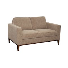 Porter Designs Annie Wood Trim Loveseat, Cream