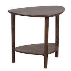 Noma Solid Acacia Wood End Table, Brown