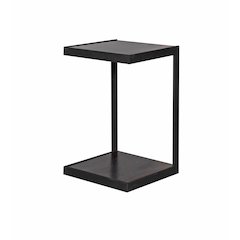 Manzanita Live Edge Solid Sheesham Wood End Table, Dark Brown (Set of 2)