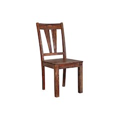 Porter Designs Kalispell Solid Sheesham Wood Dining Chair, Brown (Set of 2)