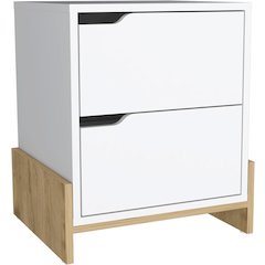Luss Nightstand White / Macadamia MDF