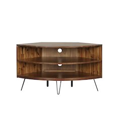 Deegan Dark Brown Corner Media Stand