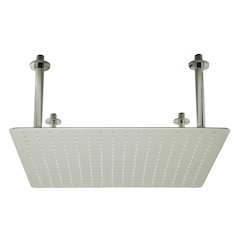 20" Square Brushed Solid Stainless Steel Ultra Thin Rain Shower Head
