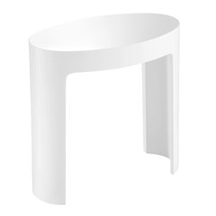 White Matte Solid Surface Resin Bathroom / Shower Stool