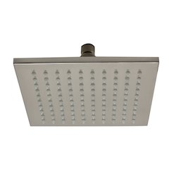 Brushed Nickel 8" Square Multi Color LED Rain Shower Head