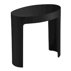 Black Matte Solid Surface Resin Bathroom / Shower Stool