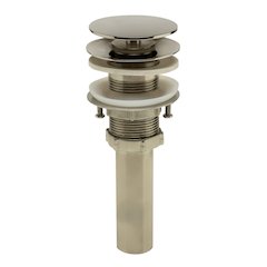 Polished Stainless Stainless Steel Pop Up Drain for Sink w/o Overflow
