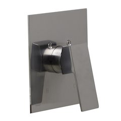 Brushed Nickel Shower Valve Mixer With Square Lever Handle