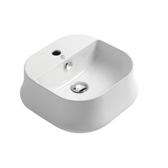 Britannia Square Above Mount Basin with Single Faucet Hole Drill