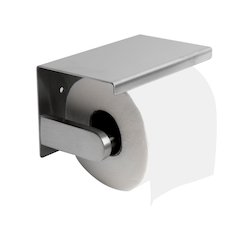 ALFI brand Brushed Stainless Steel Toilet Paper Holder with Shelf