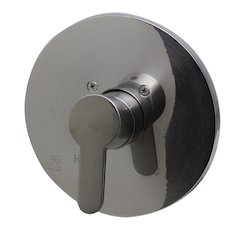 Brushed Nickel Shower Valve Mixer with Rounded Lever Handle
